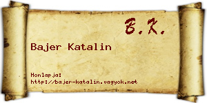 Bajer Katalin névjegykártya